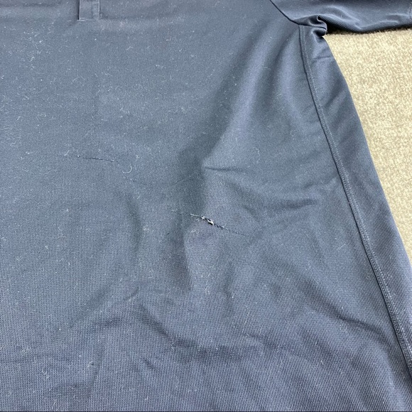 Nike Golf  Shirt Mens Large Fit Dry Tiger Woods Polo Navy Blue large - Picture 3 of 10